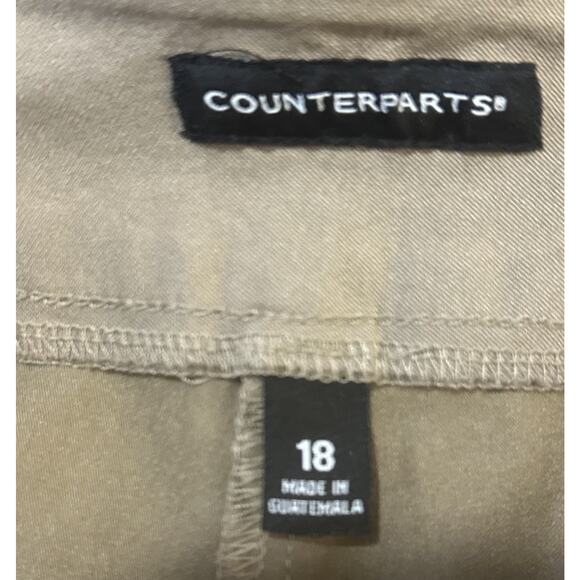 Women’s Pants Size 18 | Stretch Pull-On Dress Pants | Khaki Neutral Straight Leg - Picture 3 of 5